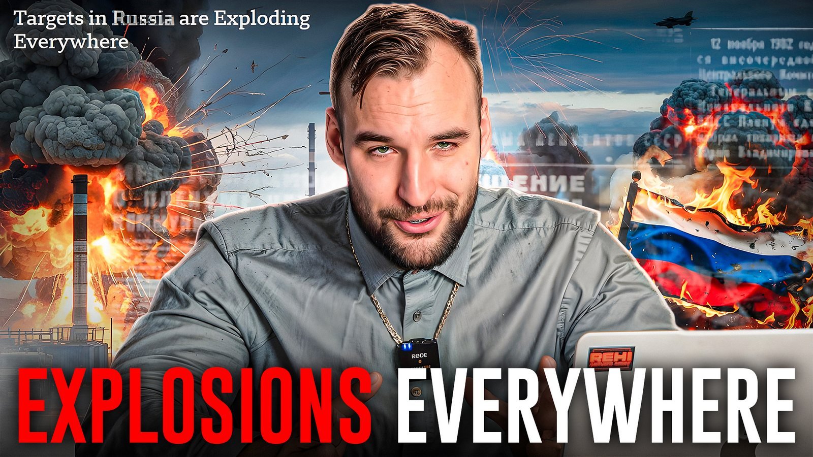 Finished explosion-themed thumbnail design